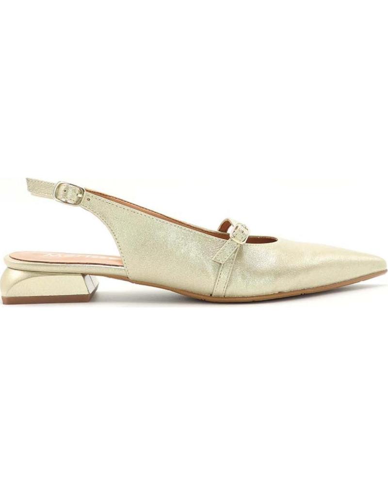 Bailarinas MERISSELL  de Mujer ZAPATO SALON DESTALONADO 2452  PLATINO