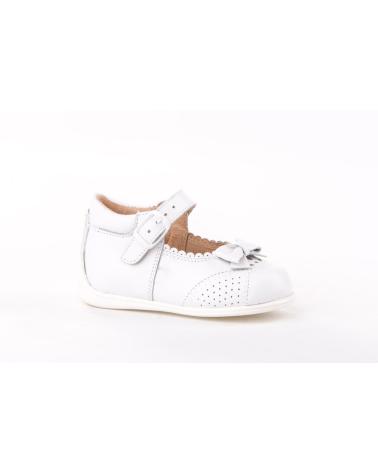 Zapatos ANGELITOS  de Niña MERCEDITA PIEL 615  BLANCO