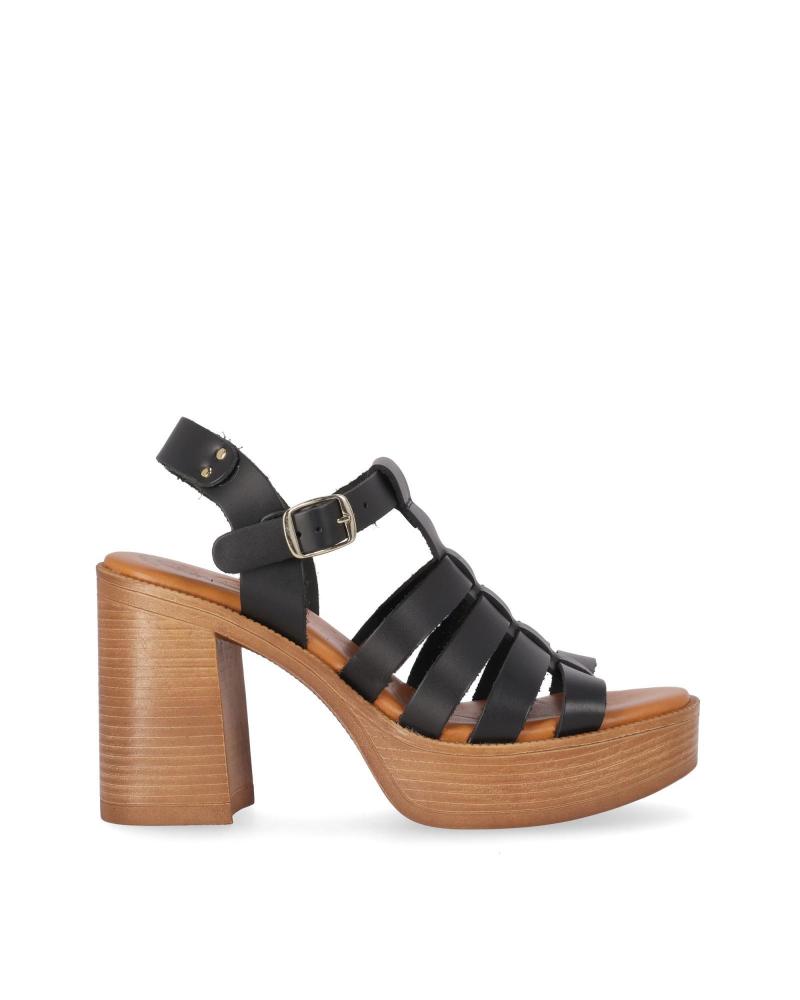 Sandalias CHIKA10  de Mujer GOTICA UP 08  NEGRO-BLACK