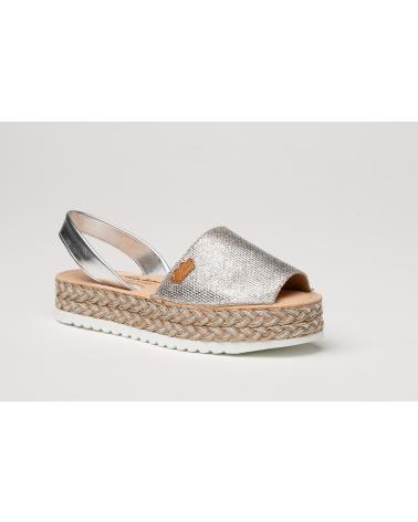 Sandalias EVA MAÑAS  de Mujer IBICENCA SACO METALIZADO GEL-MEMORY FOAM 1254  PLATA