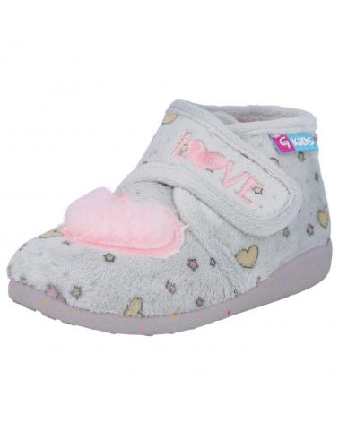 Calzado de casa de Niña GARZON N4072 247 ZAPATILLAS DE CASA NIN GRIS-ROSA