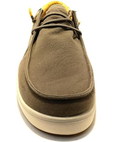 WALK IN PITAS 54 CANA - WALLABI-SCHUH AUS BAUMWOLLE UND LEINEN FÜR HERREN - TAUPE BEIGE TAUPE