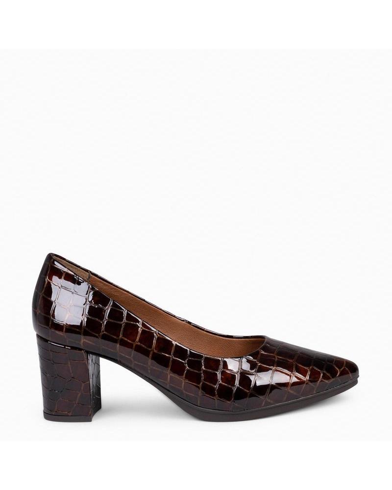 Zapatos MIMAO de Mujer URBAN S COCO - ZAPATOS DE TACON CON TEXTURA DE COCODRILO - C CAFé Zapatos MIMAO de Mujer URBAN S COCO - ZAPATOS DE TACON CON TEXTURA DE COCODRILO - C CAFé