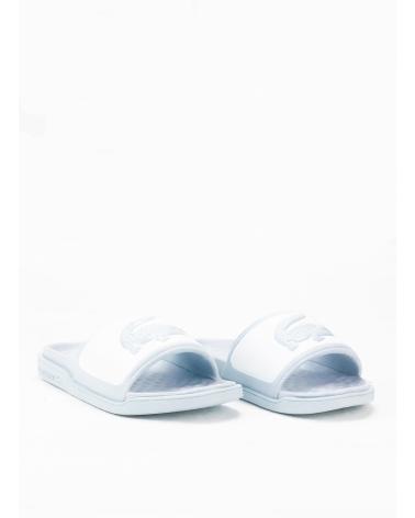 Tongs LACOSTE  pour Femme CHANCLAS SERVE SLIDE DUAL  CELESTE