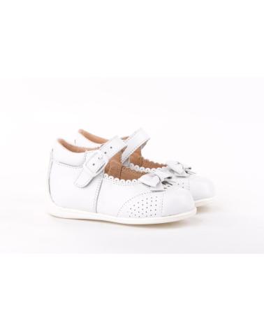 Zapatos ANGELITOS  de Niña MERCEDITA PIEL 615  BLANCO