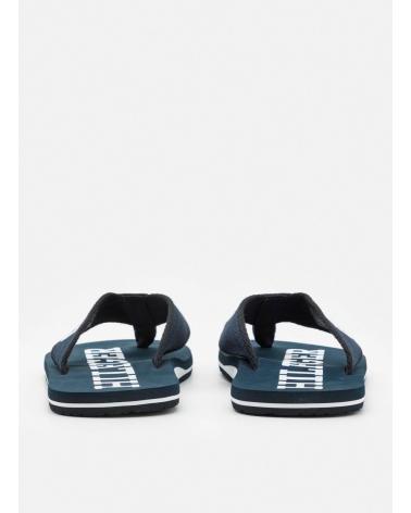 TOMMY HILFIGER PATCH HILFIGER BEACH SANDAL ZEHENTRENNER FM0FM05024 MARINEBLAU MARINO