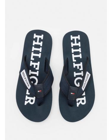 TOMMY HILFIGER PATCH HILFIGER BEACH SANDAL ZEHENTRENNER FM0FM05024 MARINEBLAU MARINO