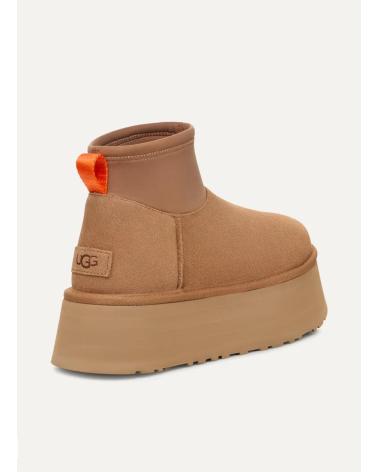 UGG CLASSIC MINI DIPPER BOTTINES CUIR CHÂTAIGNE CUERO