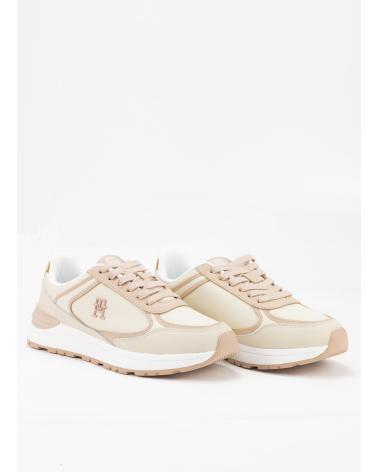 Zapatillas deporte TOMMY HILFIGER  de Mujer ZAPATILLAS CASUAL FASHION RUNNER LTHR  BEIGE