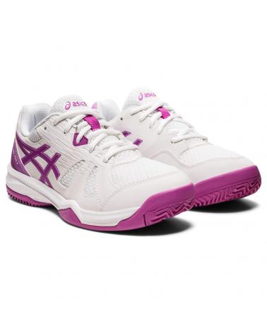 Deportivas de Mujer y Niña ASICS ASCIS GEL-PADEL PRO 5 GS 1044A048-100 BLANCO-MORADO MULTICOLOR