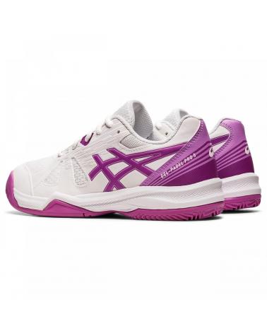 Deportivas de Mujer y Niña ASICS ASCIS GEL-PADEL PRO 5 GS 1044A048-100 BLANCO-MORADO MULTICOLOR