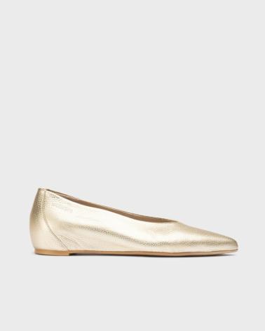 Woman Flat shoes WONDERS TRIANA A-3802 PLATINO  ORO