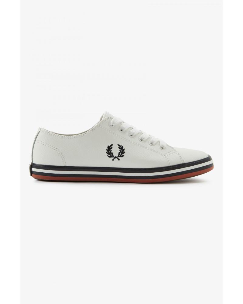 Sportif FRED PERRY pour Homme KINGSTON LEATHER B7163 172 PORCELAIN - 46 BEIGE WHITE Sportif FRED PERRY pour Homme KINGSTON LEATHER B7163 172 PORCELAIN - 46 BEIGE WHITE