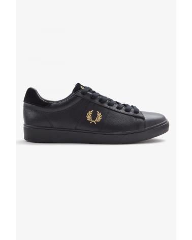 Deportivas FRED PERRY  de Hombre SPENCER TUMBLED LEATHER - 41  BLACK