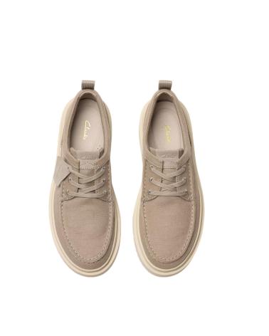 Man Boat shoes CLARKS POLDEN MOC 26180867 GRIS BEIGE