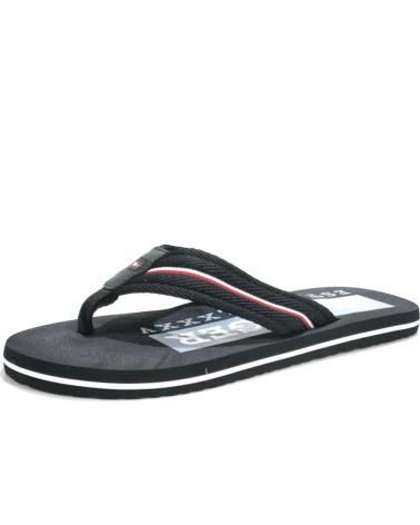 Chanclas TOMMY HILFIGER  de Hombre SANDALIA DE DEDO EN TEXTIL CON SUELA DE GOMA EVA  NEGRO