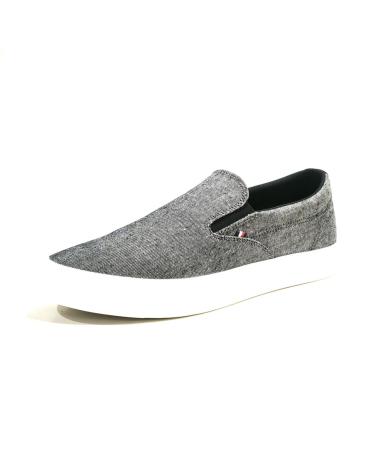 Zapatos TOMMY HILFIGER  de Hombre ZAPATILLA CASUAL DE LONA CON SUELA DE GOMA  NEGRO