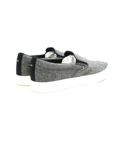 Zapatos TOMMY HILFIGER  de Hombre ZAPATILLA CASUAL DE LONA CON SUELA DE GOMA  NEGRO