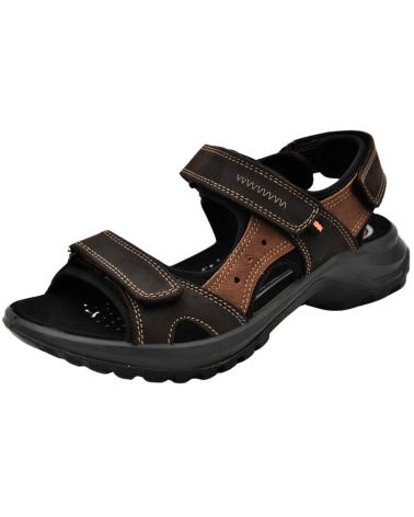 Man Sandals IMAC - SANDALIA DE PIEL PARA HOMBRE AJUSTABLE CIERRE POR  CAFFE-COGNAC