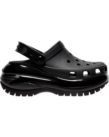 Zuecos CROCS  de Mujer - CHANCLAS NEGRAS PARA MUJER - MEGA CRUSH  NEGRO