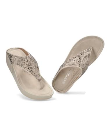 Sandales AMARPIES  pour Femme SANDALIA DESTALONADA CON BRILLOS PARA MUJER ABZ265  BEIGE