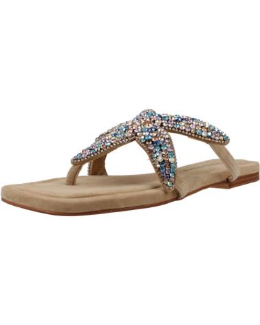 SANDALIAS PLANAS ALMA EN PENA V251973 SUEDE MARRÓN SAND SAND