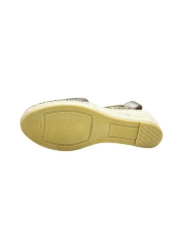 Sapatos de cunha VIGUERA  de Mulher ALPARGATA CASUAL DE PIEL CON CUNA Y PLATAFORMA DE YUTE  FUMO