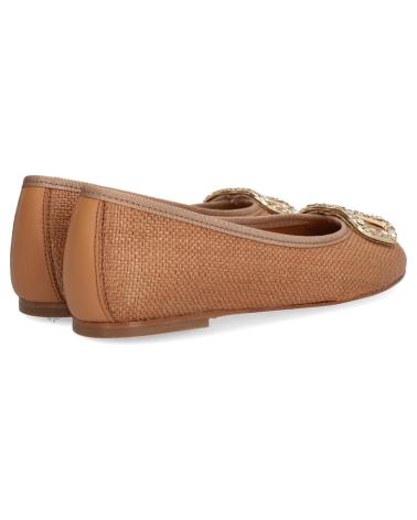 Mocassini ALPE  per Donna MUJER MOCASINES BAILARINAS LISS RAFIA CUERO 54172201  MARRóN