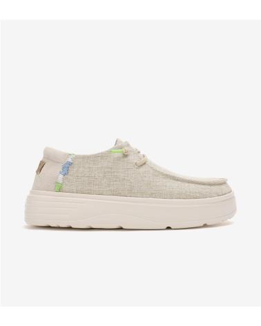 Woman shoes WALK IN PITAS 54 POPPY ZAPATO WALLABI DE MUJER JASPEADO SUELA DE 45 CM - B  BEIGE