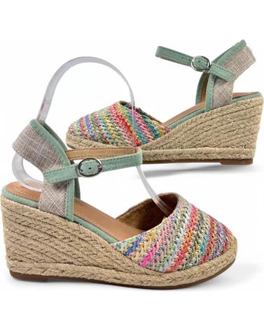 Sandales TIMBOS  pour Femme SANDALIA CUNA ESPARTO MUJER MULTICOLOR 131283  VARIOS COLORES