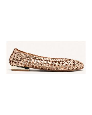 Woman Flat shoes GIOSEPPO BAILARINAS DE PIEL CALADA CON TRENZADO  PLATINO