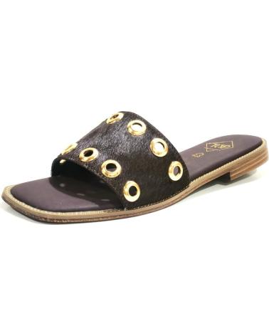 Sandalias TOP3  de Mujer SANDALIA CASUAL DE PIEL CON SUELA DE GOMA  MOKA