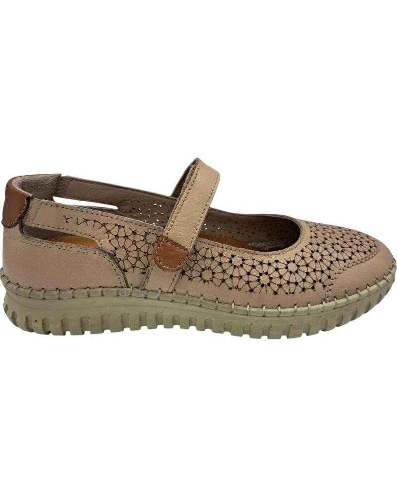 Zapatos CALZADOMANIA  de Mujer ZAPATO PIEL PICADO  BEIGE