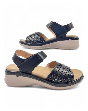 Sandales TIMBOS  pour Femme SANDALIA CUNA COMODA MUJER 131282 -PLANTILLA EXTRAIBLE  NEGRO