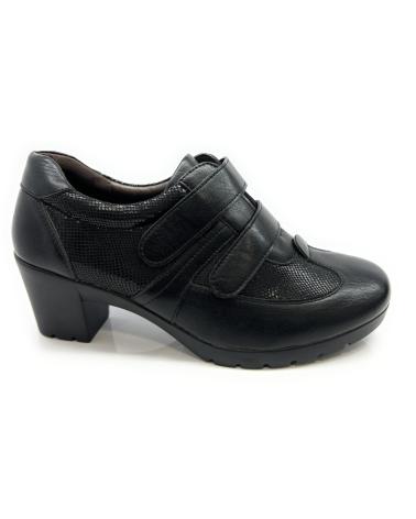 Zapatos LEONAL  de Mujer ZAPATOS MUJER CONFORT TACON VELCROS  NEGRO