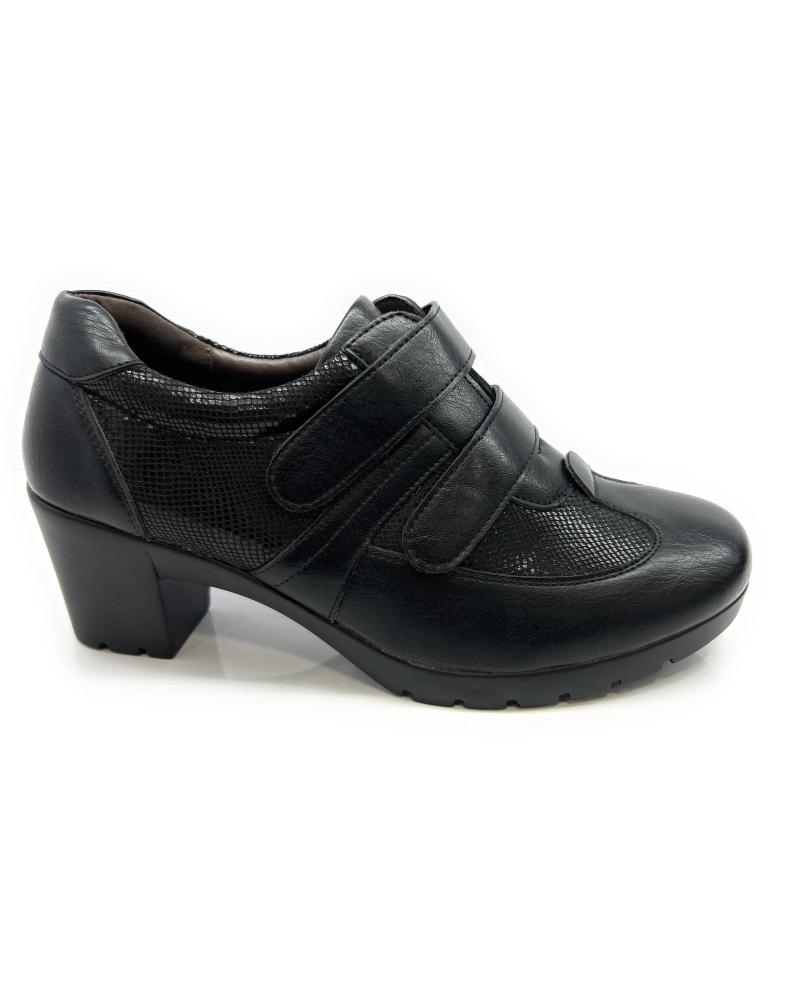 Zapatos LEONAL  de Mujer ZAPATOS MUJER CONFORT TACON VELCROS  NEGRO