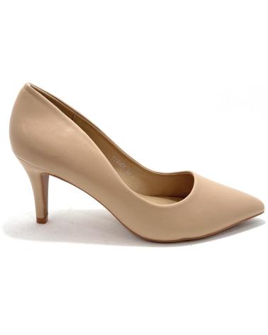 Zapatos CHIC VISION  de Mujer SALON TACON MEDIO PUNTA FINA FIESTA  BEIGE