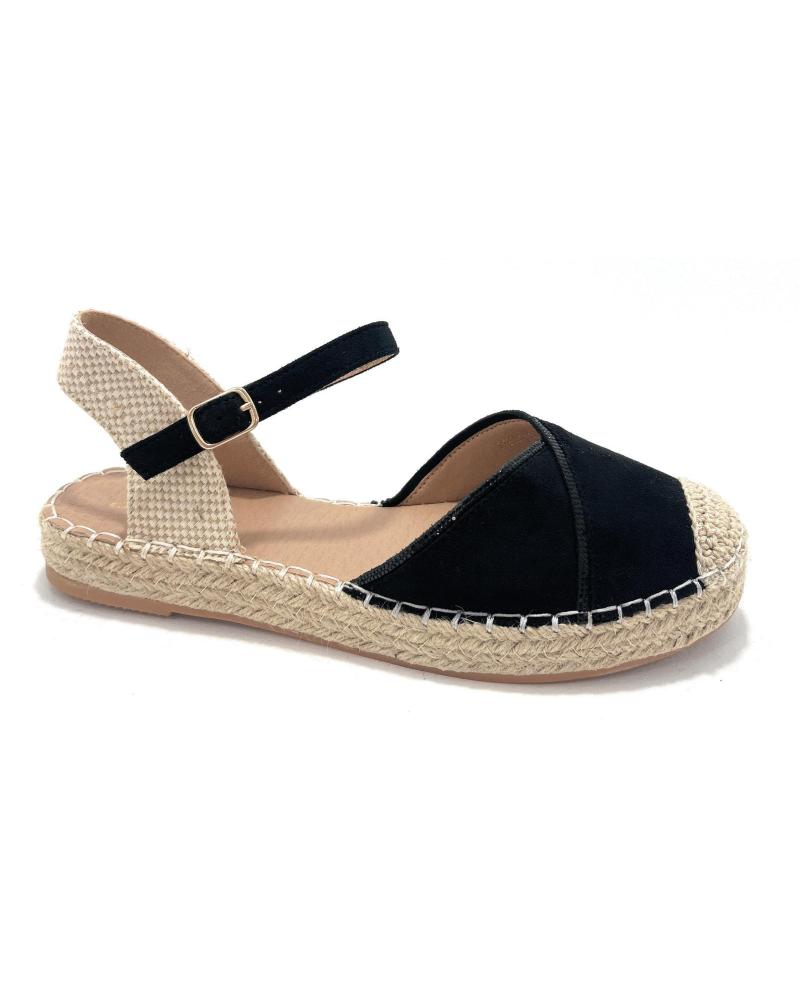 Sandalen CHIC VISION  für Damen ESPARDENAS PLANAS DESTALONADA BRILLANTES  NEGRO