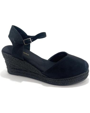 Sandálias CHIC VISION  de Mulher ESPARDENAS MUJER CUNA CORREA HEBILLA  NEGRO