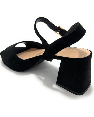 Sandalias KISS LEISS  de Mujer SANDALIAS MUJER VESTIR TACON PLATAFORMA  NEGRO