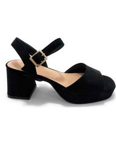 Sandalias KISS LEISS  de Mujer SANDALIAS MUJER VESTIR TACON PLATAFORMA  NEGRO