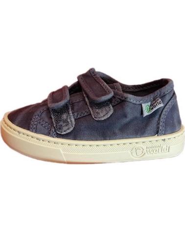 Chaussures NATURAL WORLD  pour Garçon 6471E OLD LEZA INFANTIL CON DOS TIRAS DE  AZUL MARINO