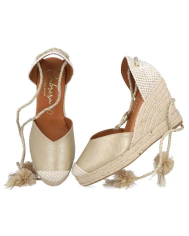 Sandalias CABRERA  de Mujer CUNAS DE ESPARTO MD17L-7 PARA MUJER EN COLOR  METALIZADO