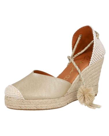 Sandalias CABRERA  de Mujer CUNAS DE ESPARTO MD17L-7 PARA MUJER EN COLOR  METALIZADO