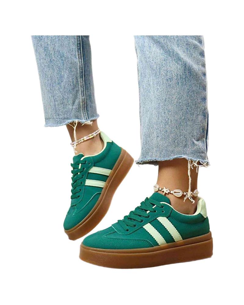 BASKETS L&R SHOES LA-81 PLATEFORME DÉCONTRACTÉES VERTES VERDE