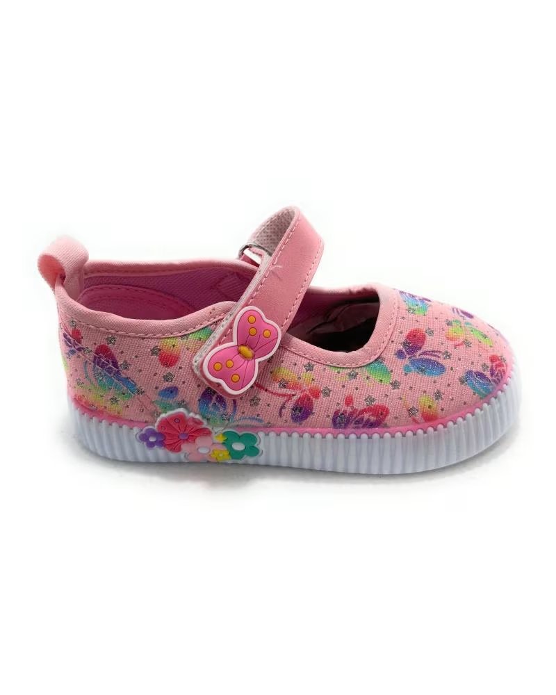 Zapatos BUBBLE BOBBLE  de Niña MERCEDITAS LONA NINA TIRA ADHESIVA DIBUJ  ROSA