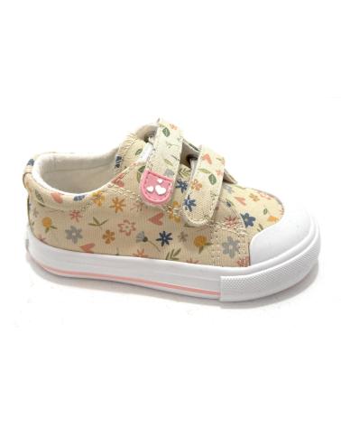 Zapatos BUBBLE BOBBLE  de Niña LONAS NINA CON TIRAS ADHESIVAS DIBUJOS  BEIGE
