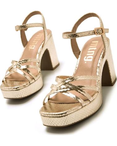 Sandalias MTNG  de Mujer SANDALIAS MUSTANG TACON TIRAS SERPIENTE  AMARILLO