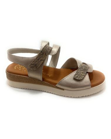 Sandales DUENDY  pour Femme SANDALIAS MUJER PIEL ANATOMICOS PEGUE  PLATEADO