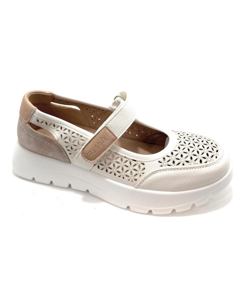 Zapatos MYSOFT  de Mujer ZAPATO MERCEDITA PICADO CONFORT  BLANCO